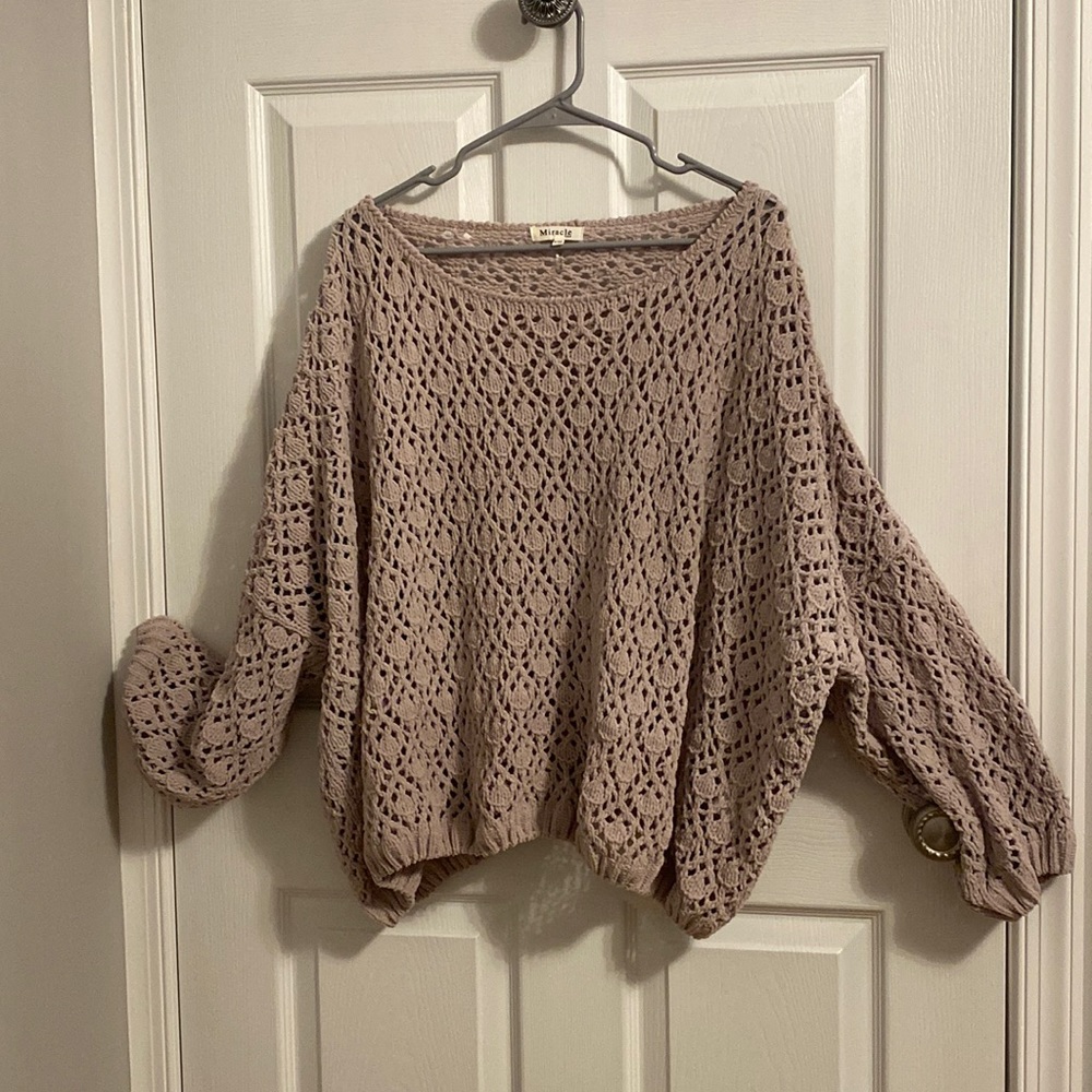 miracle oversized crochet sweater